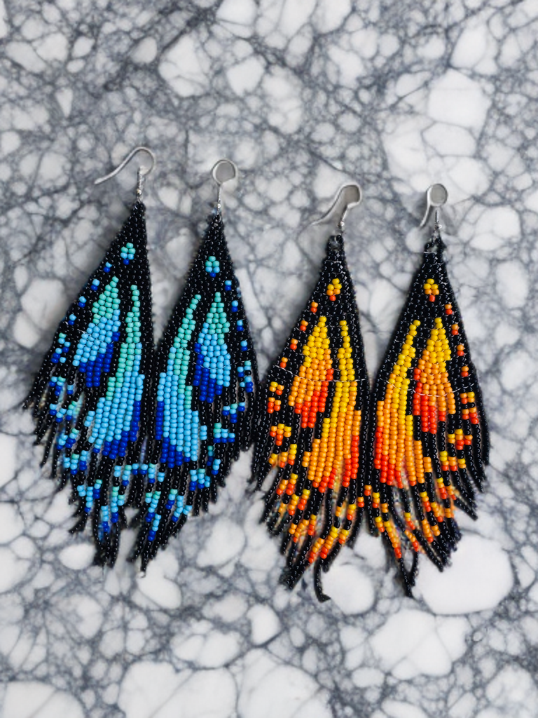 “Luna Wings” Beaded Butterfly Earrings