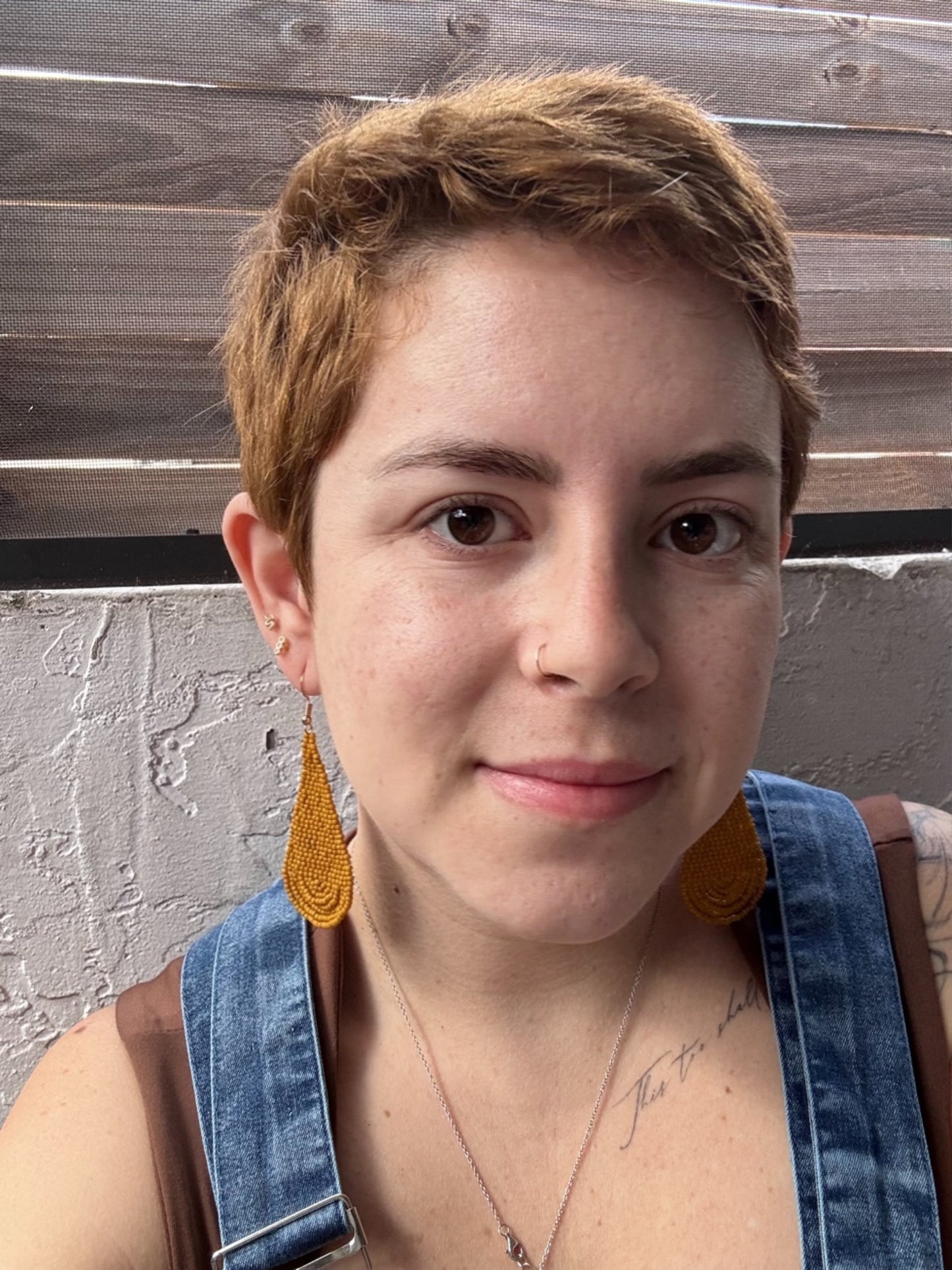 “Golden Hour” Beaded Teardrop Earrings