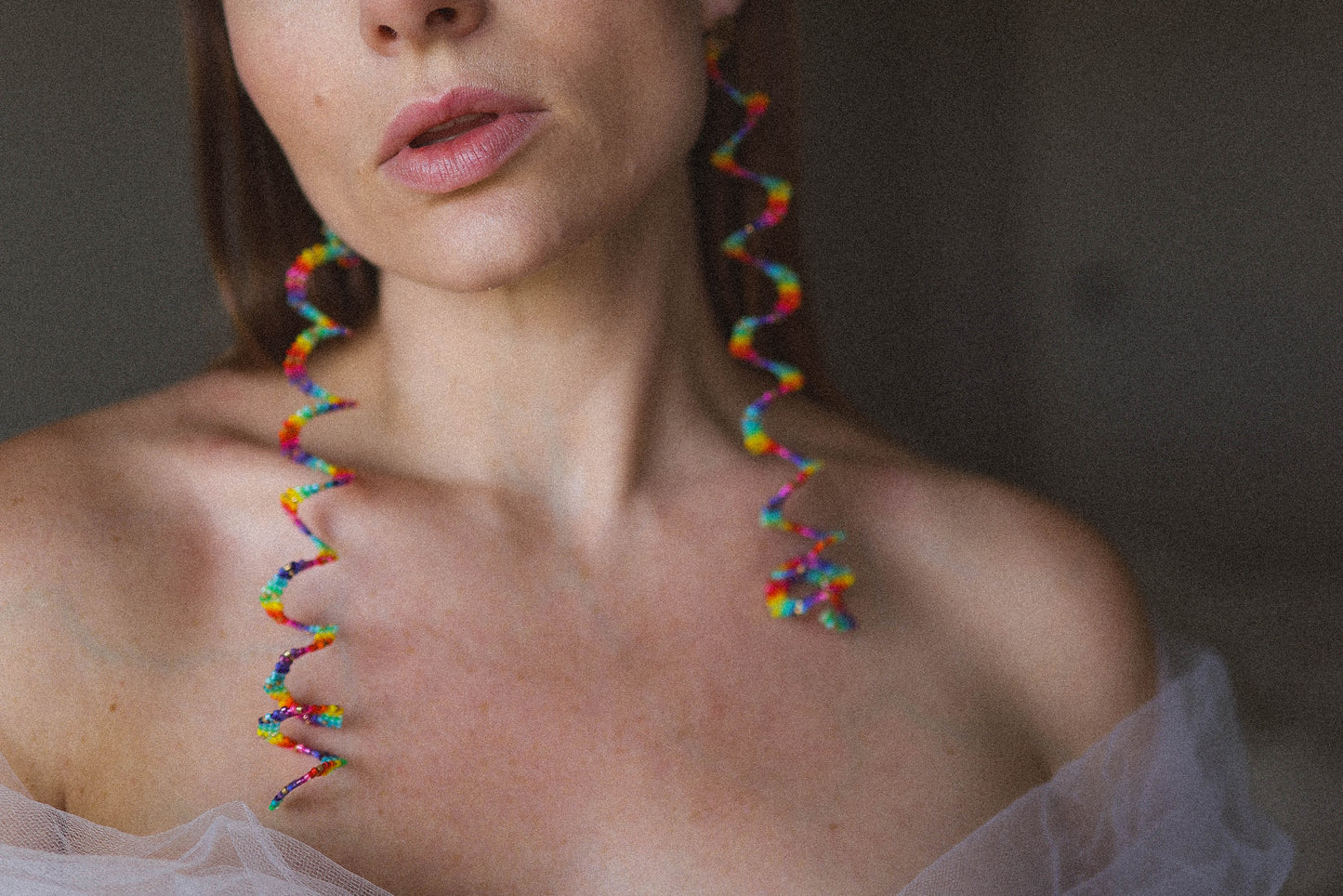 Pride Collection: Handmade Rainbow Spiral Statement Earrings with Miyuki Beads