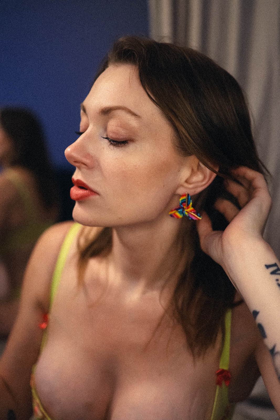 Pride Collection: Handmade Rainbow Mini Bow Stud Earrings with Miyuki Beads