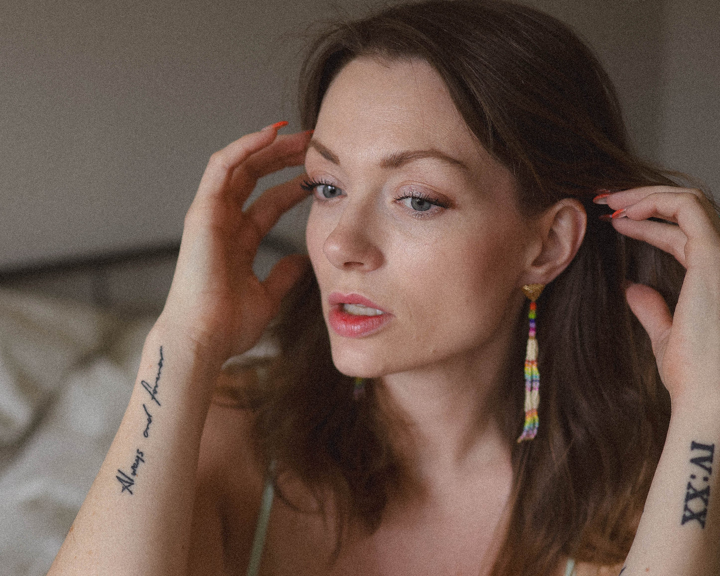 Pride Collection: Handmade Rainbow Fringe Dangle Earrings with Miyuki Beads