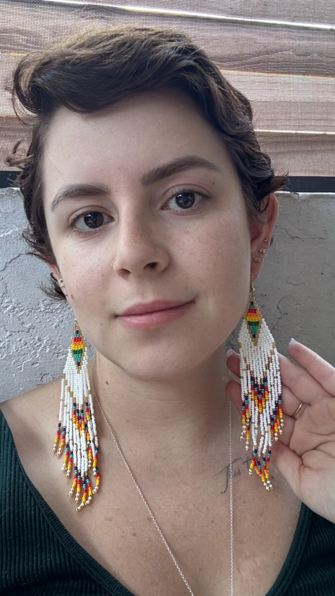“Desert Carnival” Beaded Fringe Earrings