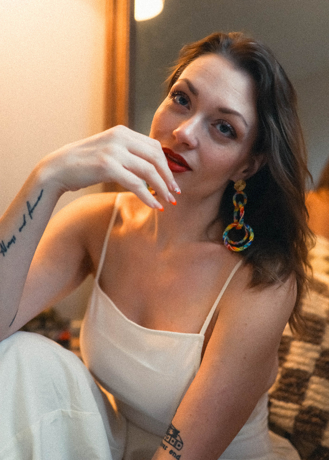 Pride Collection: Handmade Rainbow Double Hoop Statement Earrings with Miyuki Beads