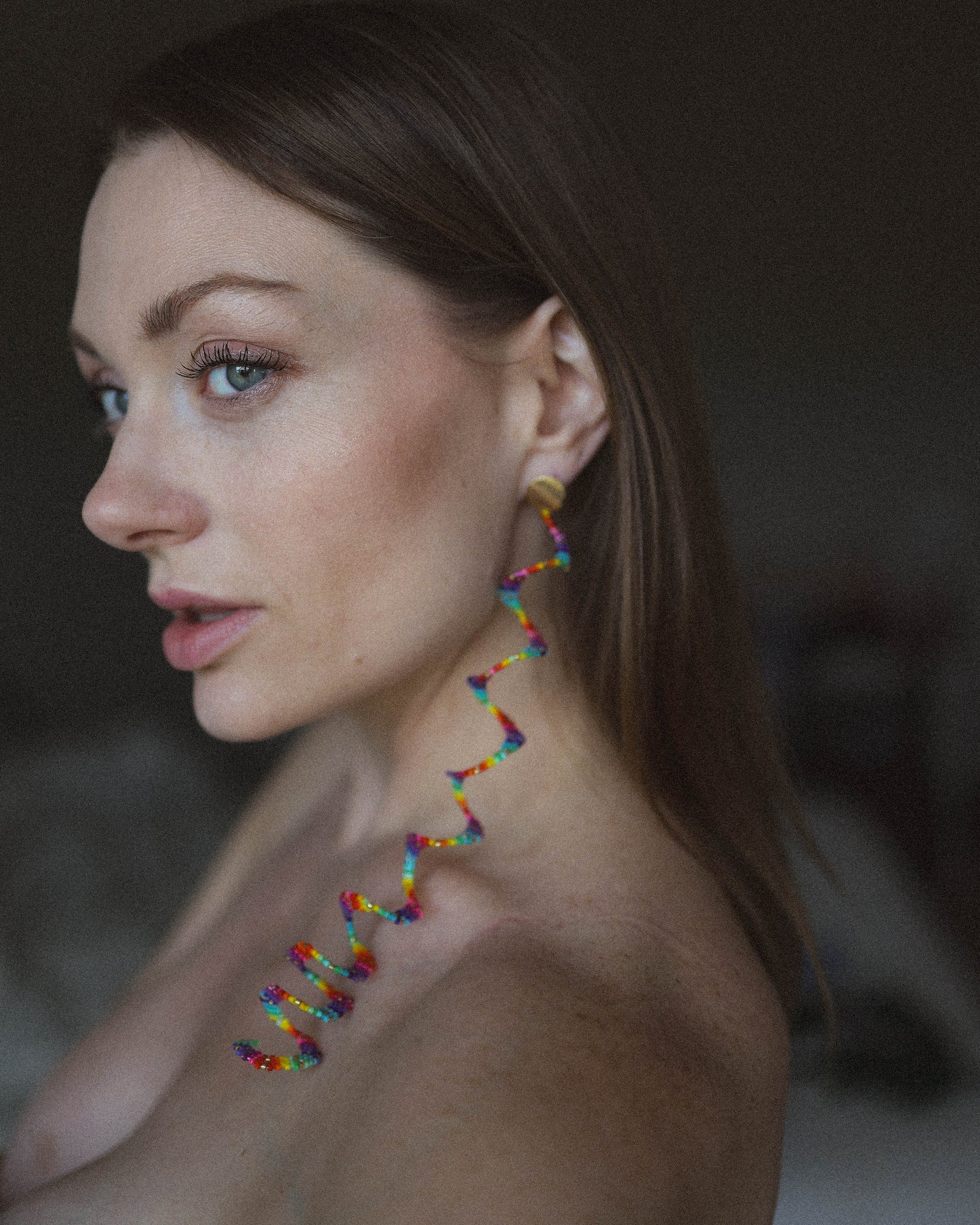 Pride Collection: Handmade Rainbow Spiral Statement Earrings with Miyuki Beads