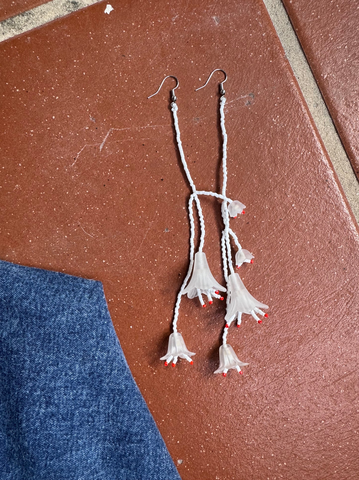 “Wildflower Drop” Beaded Bloom Earrings