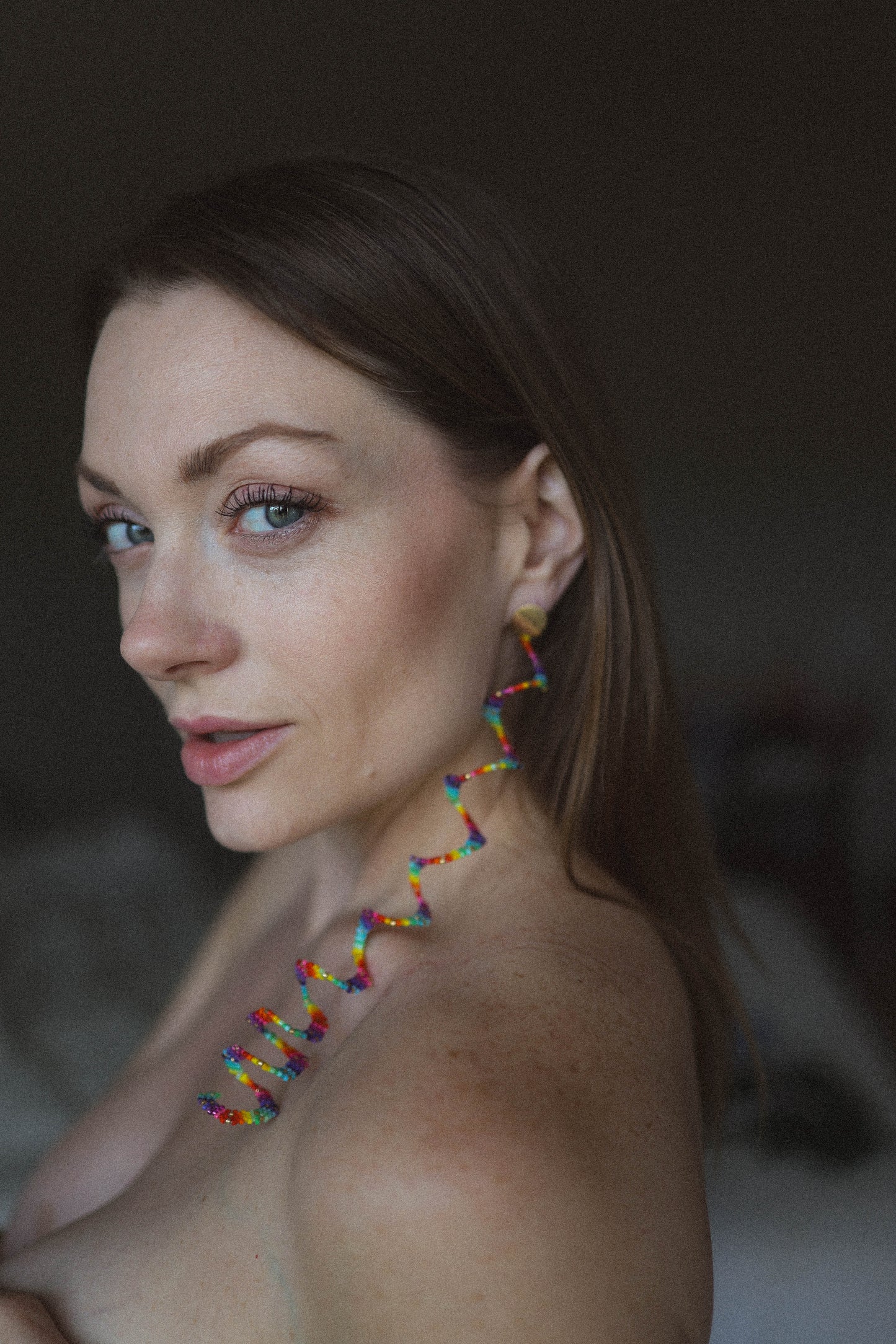 Pride Collection: Handmade Rainbow Spiral Statement Earrings with Miyuki Beads