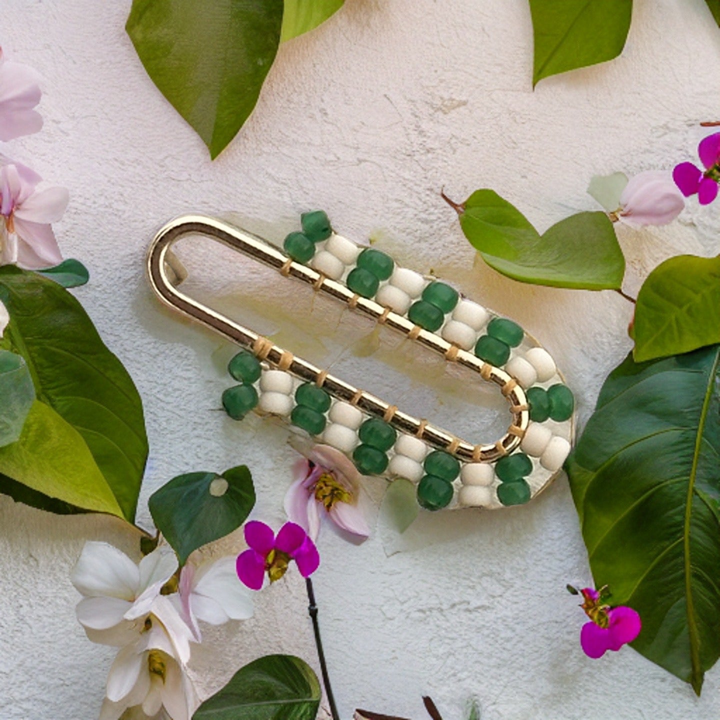 Ever green beaded earrings