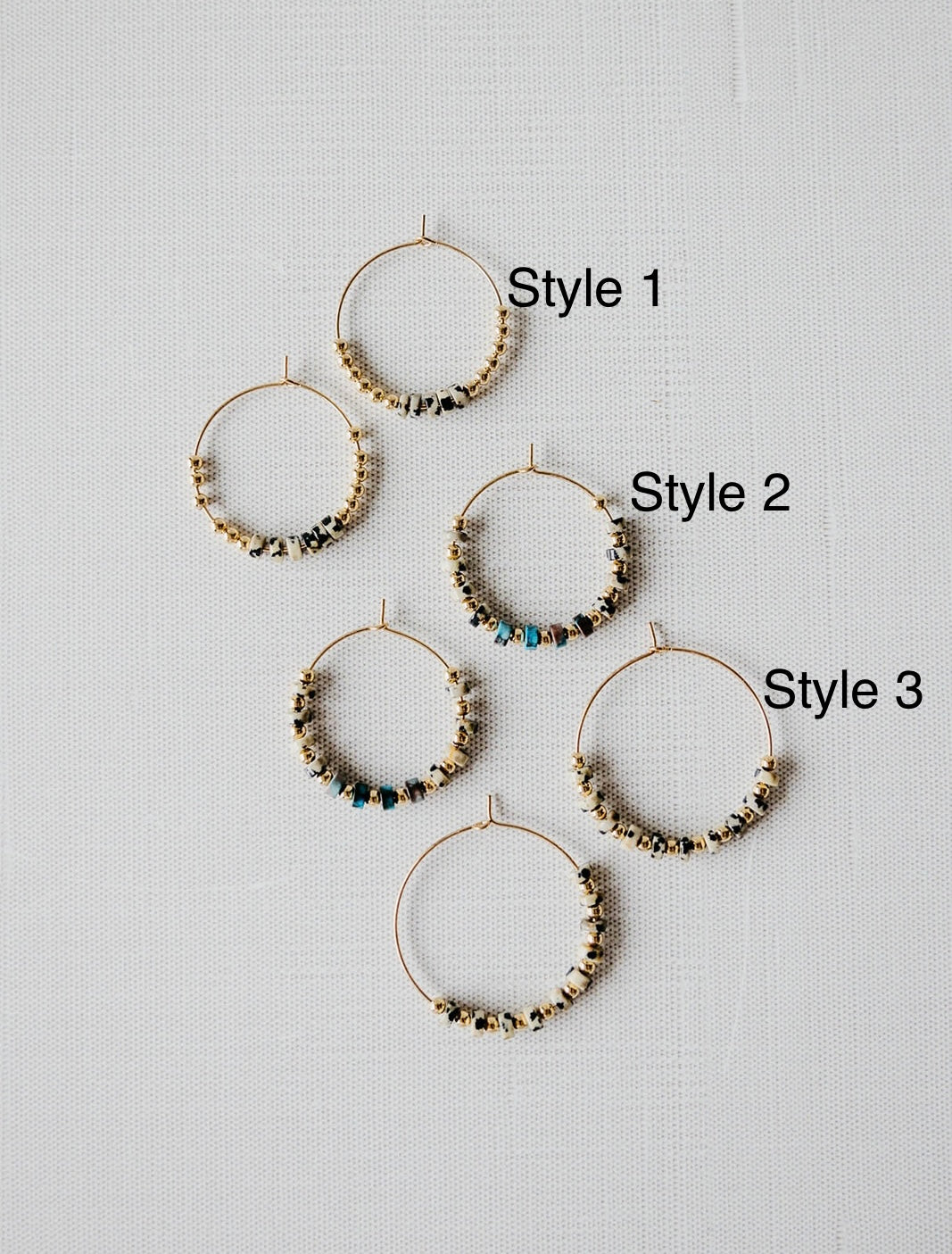 Boho resort no.6 beaded hoop earrings