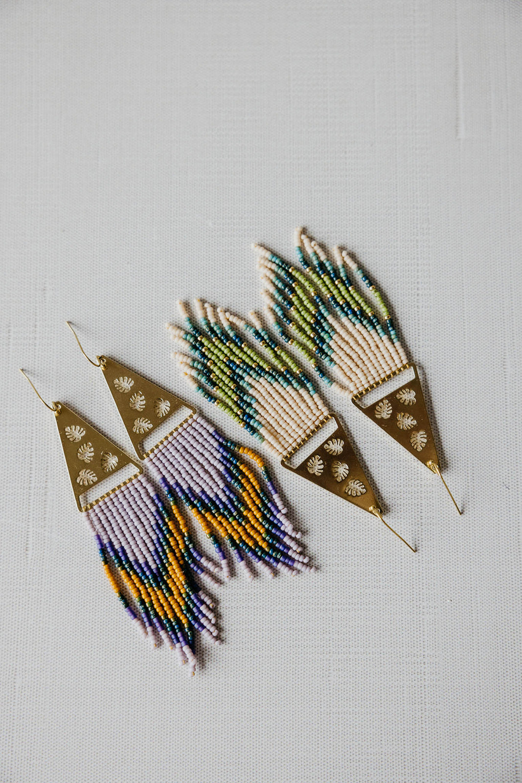 Boho resort no.2 fringe beaded earrings