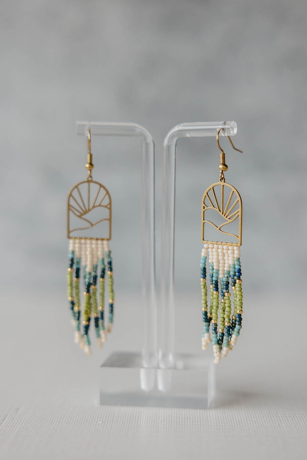 Boho Resort no.3 fringe beaded earrings
