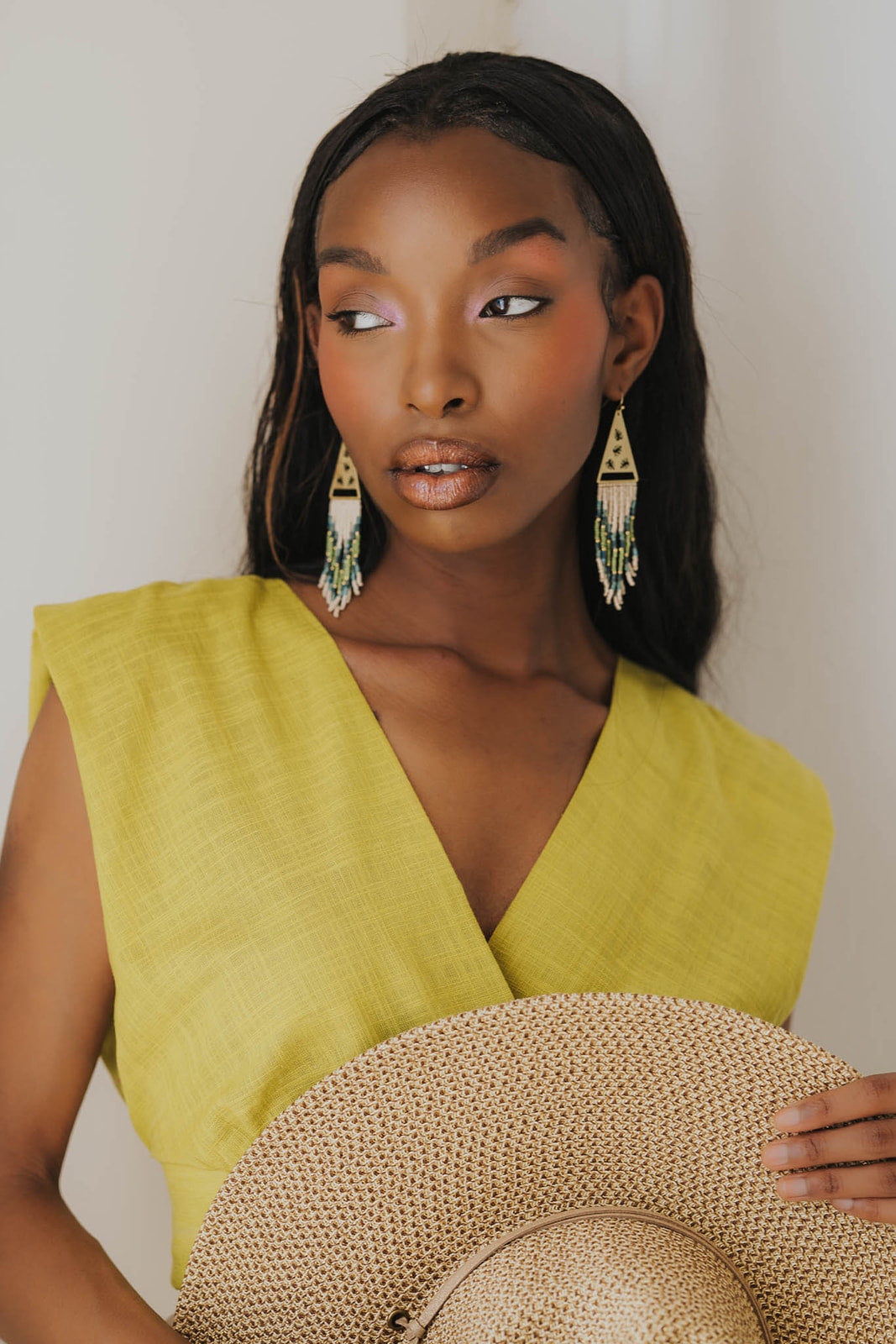 Boho resort no.1 fringe beaded earrings