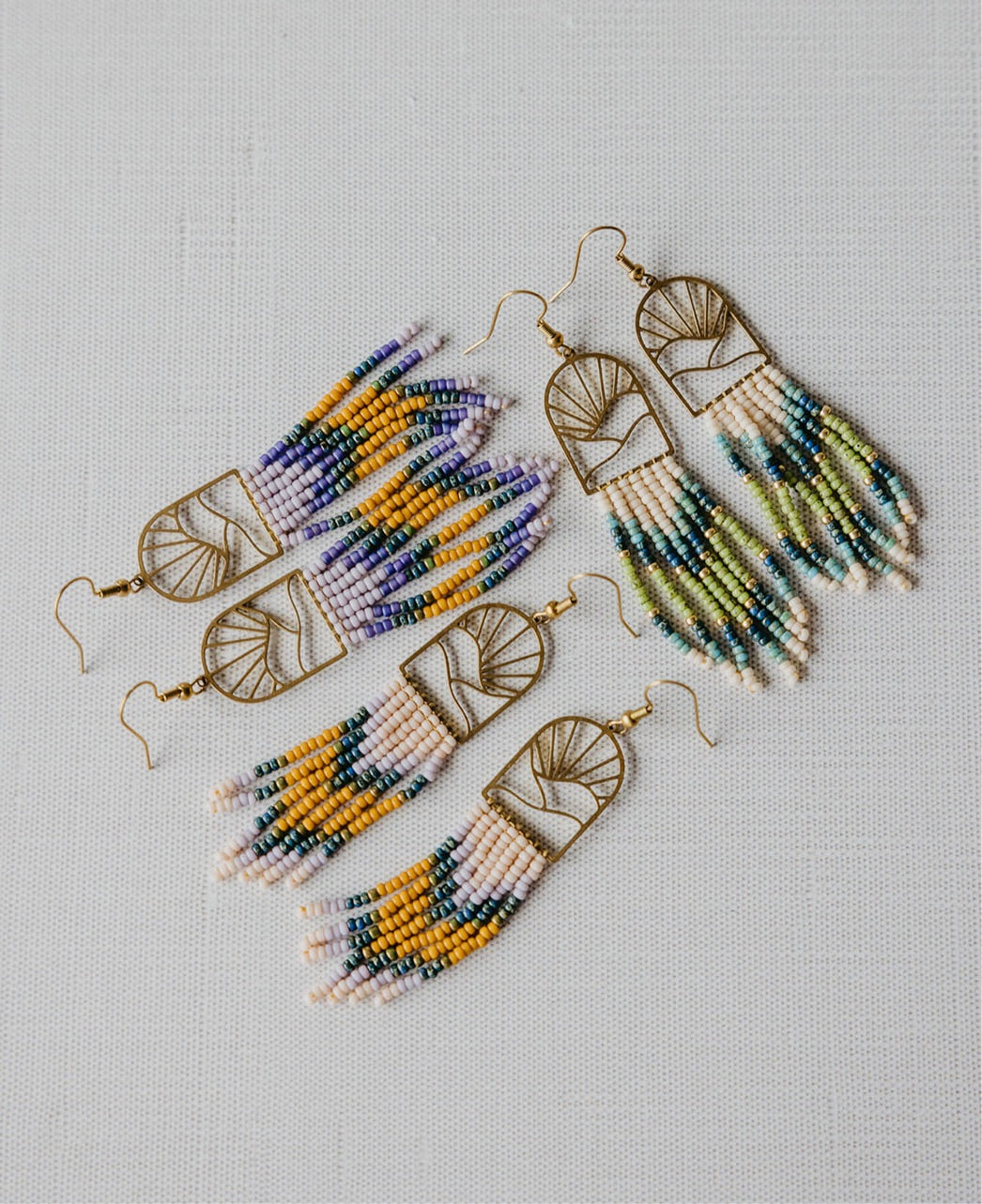 Boho Resort no.3 fringe beaded earrings