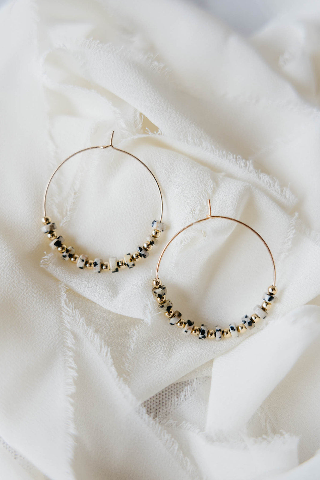 Boho resort no.6 beaded hoop earrings