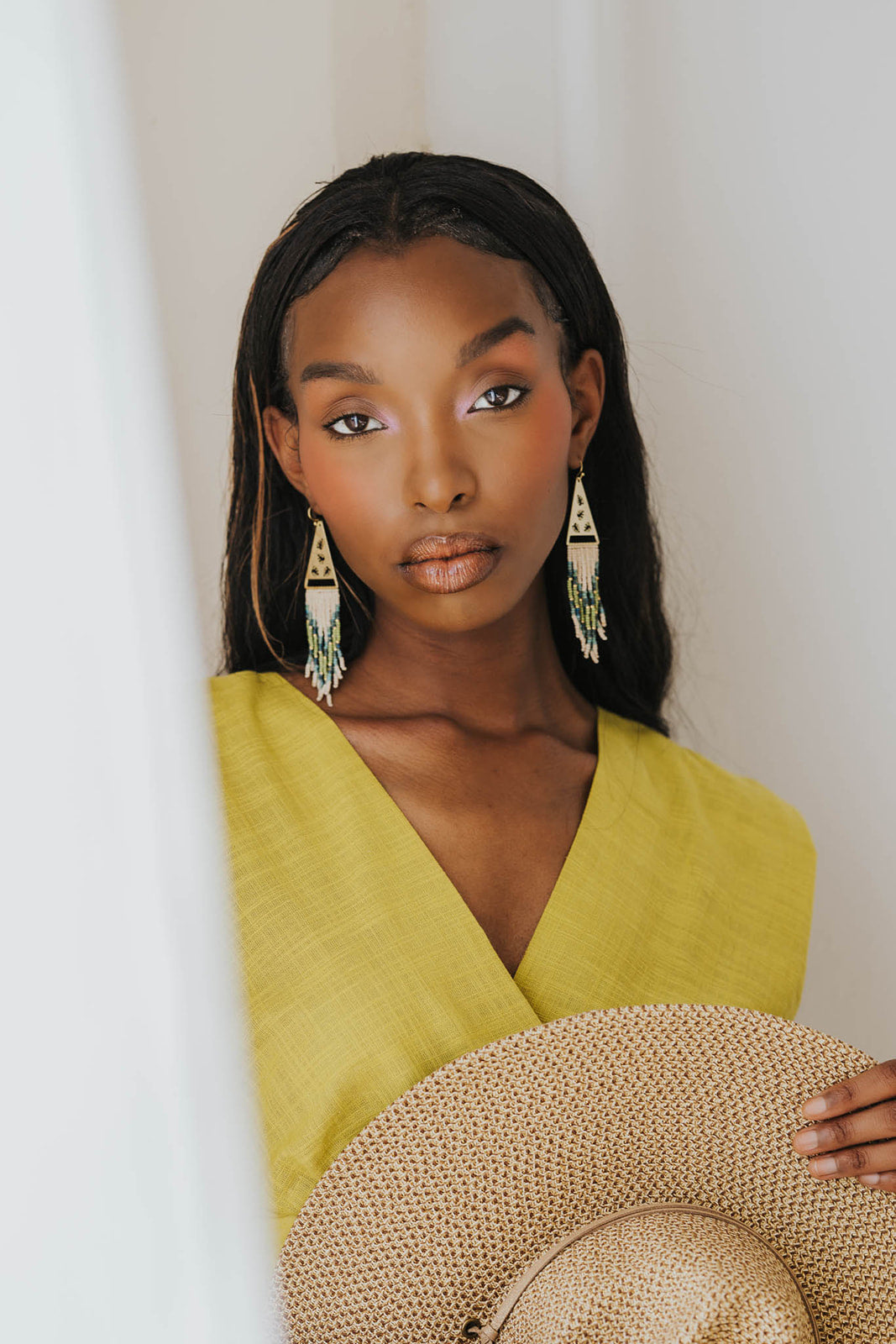 Boho resort no.1 fringe beaded earrings