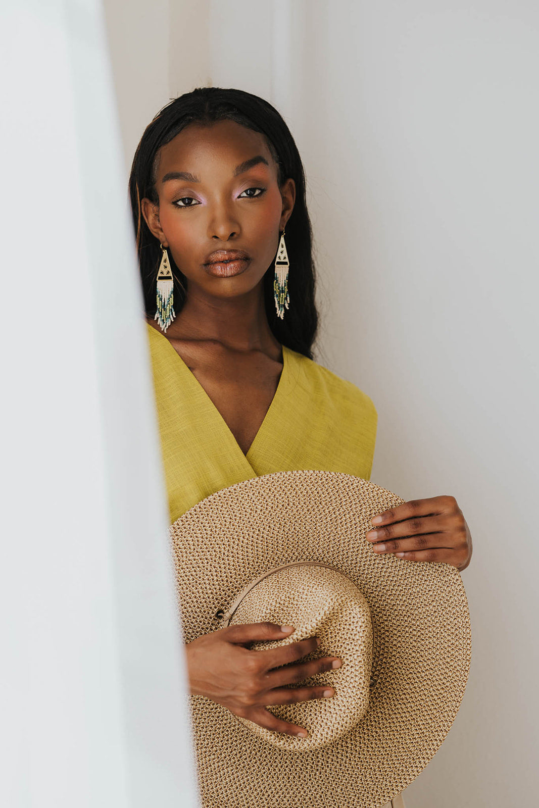 Boho resort no.2 fringe beaded earrings