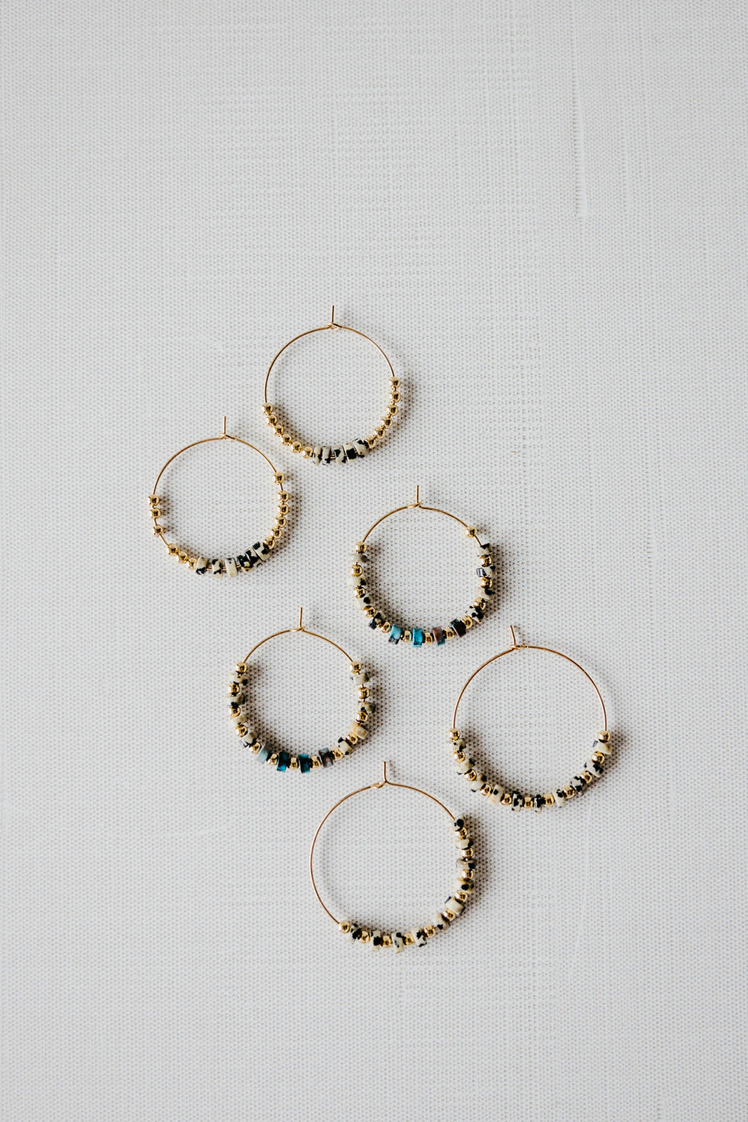 Boho resort no.6 beaded hoop earrings