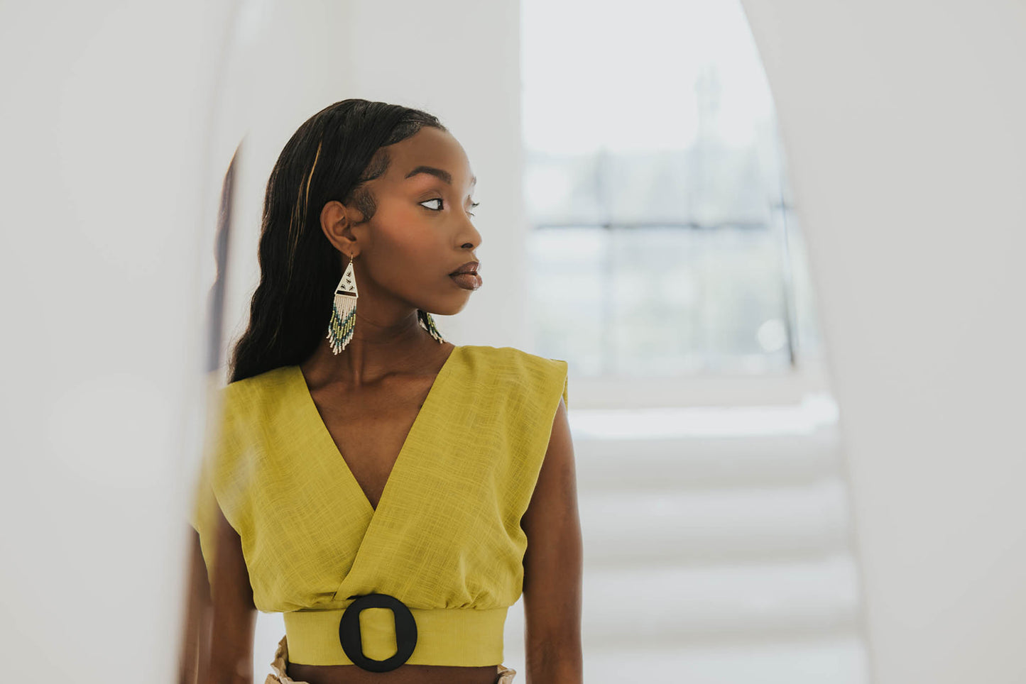 Boho resort no.2 fringe beaded earrings