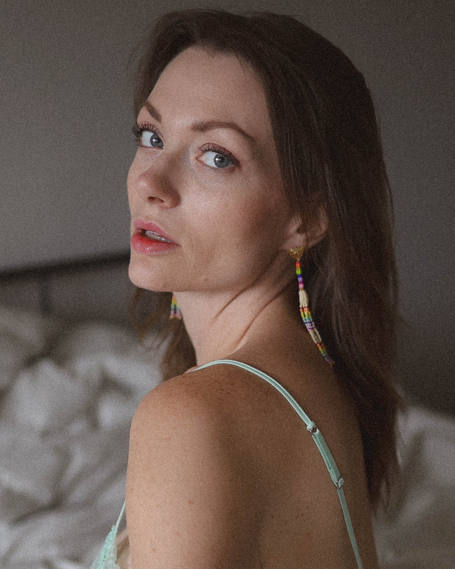 Pride Collection: Handmade Rainbow Fringe Dangle Earrings with Miyuki Beads