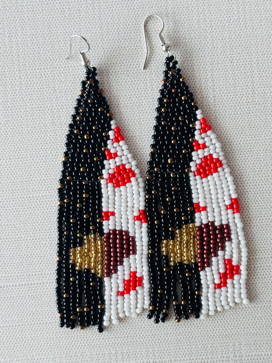 Wonderlust Collection No15 beaded fringe earrings.